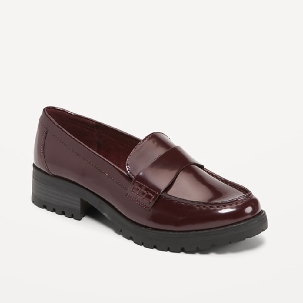 Faux-Leather Chucky Heel Loaf